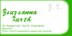 zsuzsanna kurth business card